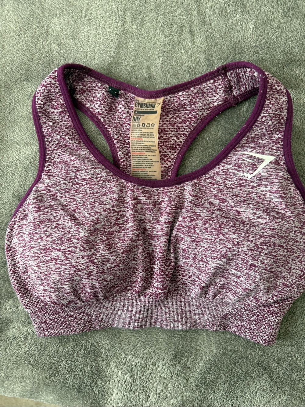 Gymshark Seamless Racerback Sports Bra - Purple Marl